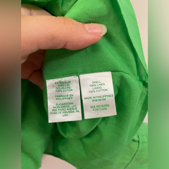 NWT Lilly Pulitzer Kylanne Balloon
Sleeve Linen Mini Dress in Gecko Green - 16 - Picture 15 of 17